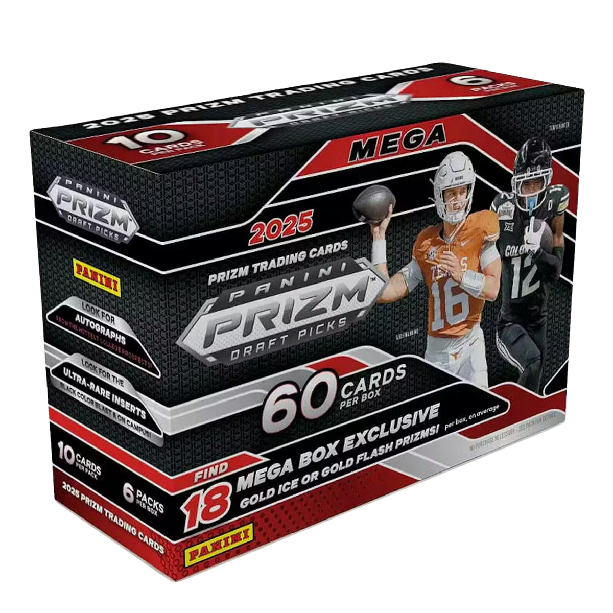 2025 Panini Prizm Draft Picks Football Mega Box (RED FLASH AND RED ICE)