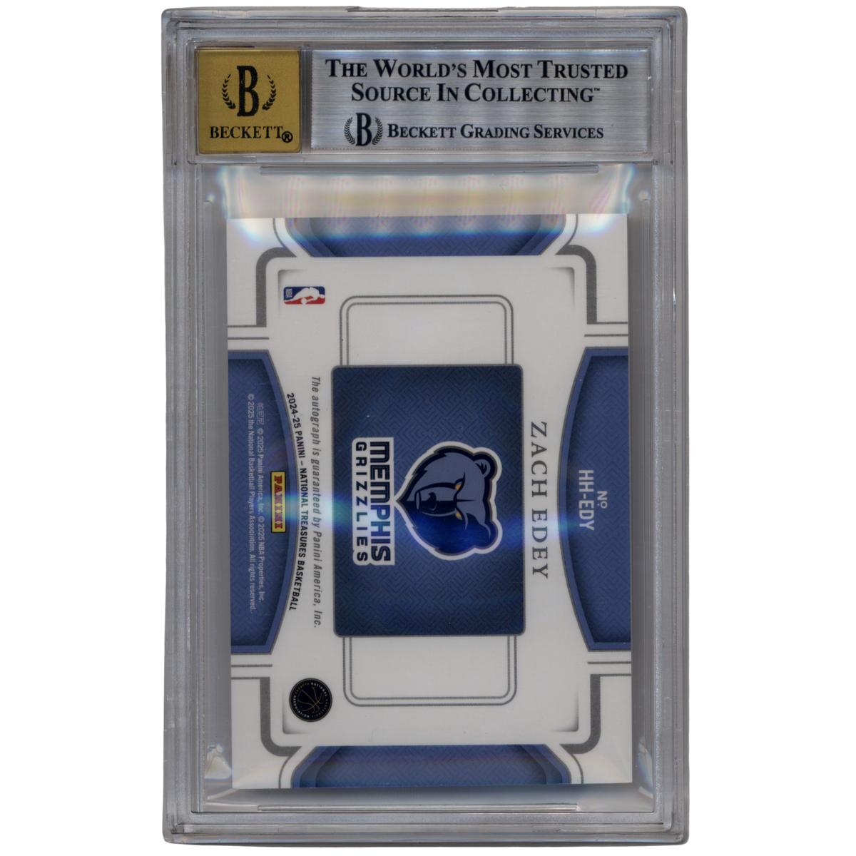 2024 National Treasures Zach Edey Hometown Heroes Bronze /25 - BGS 9/10
