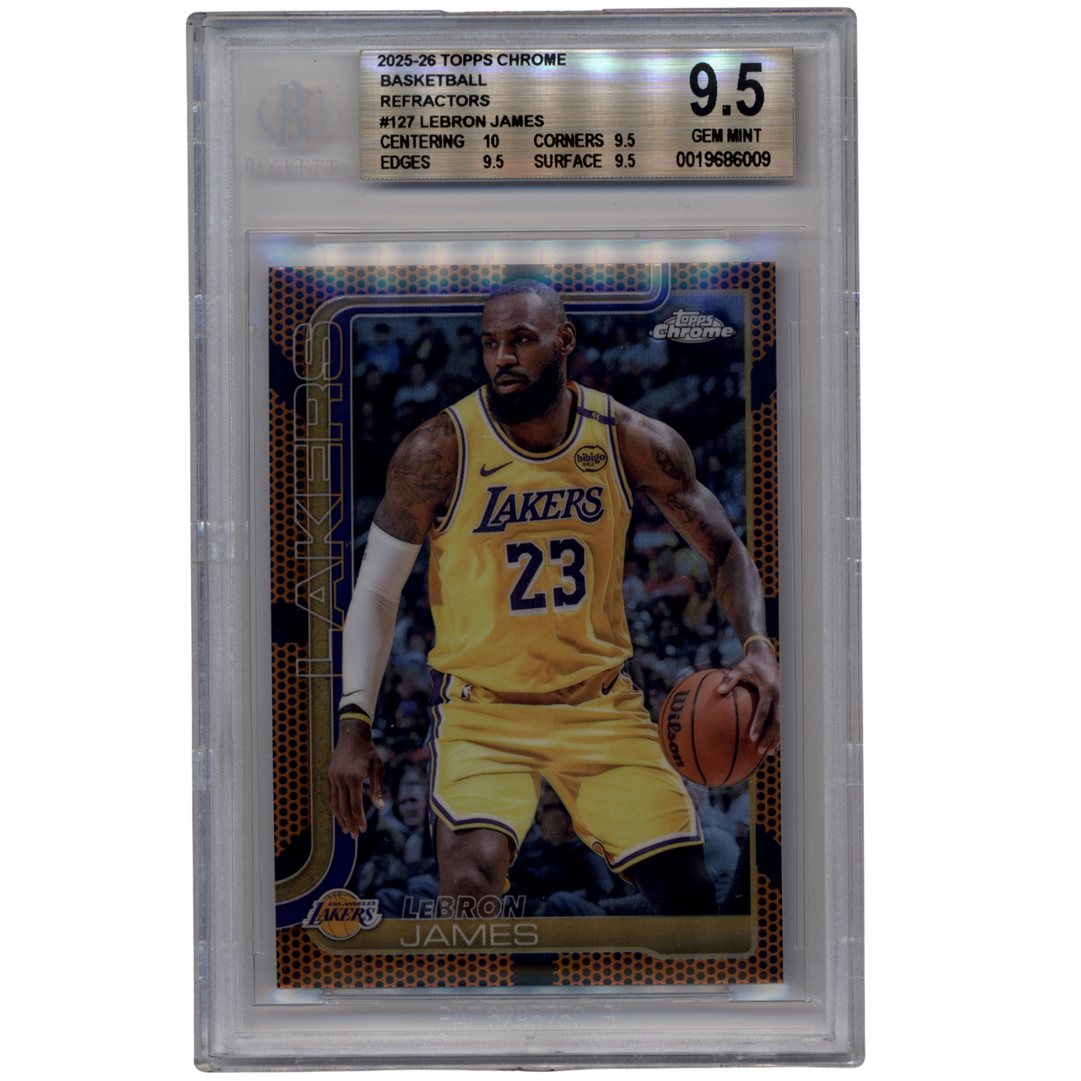 2025 Topps Chrome LeBron James Basketball Border - BGS 9.5