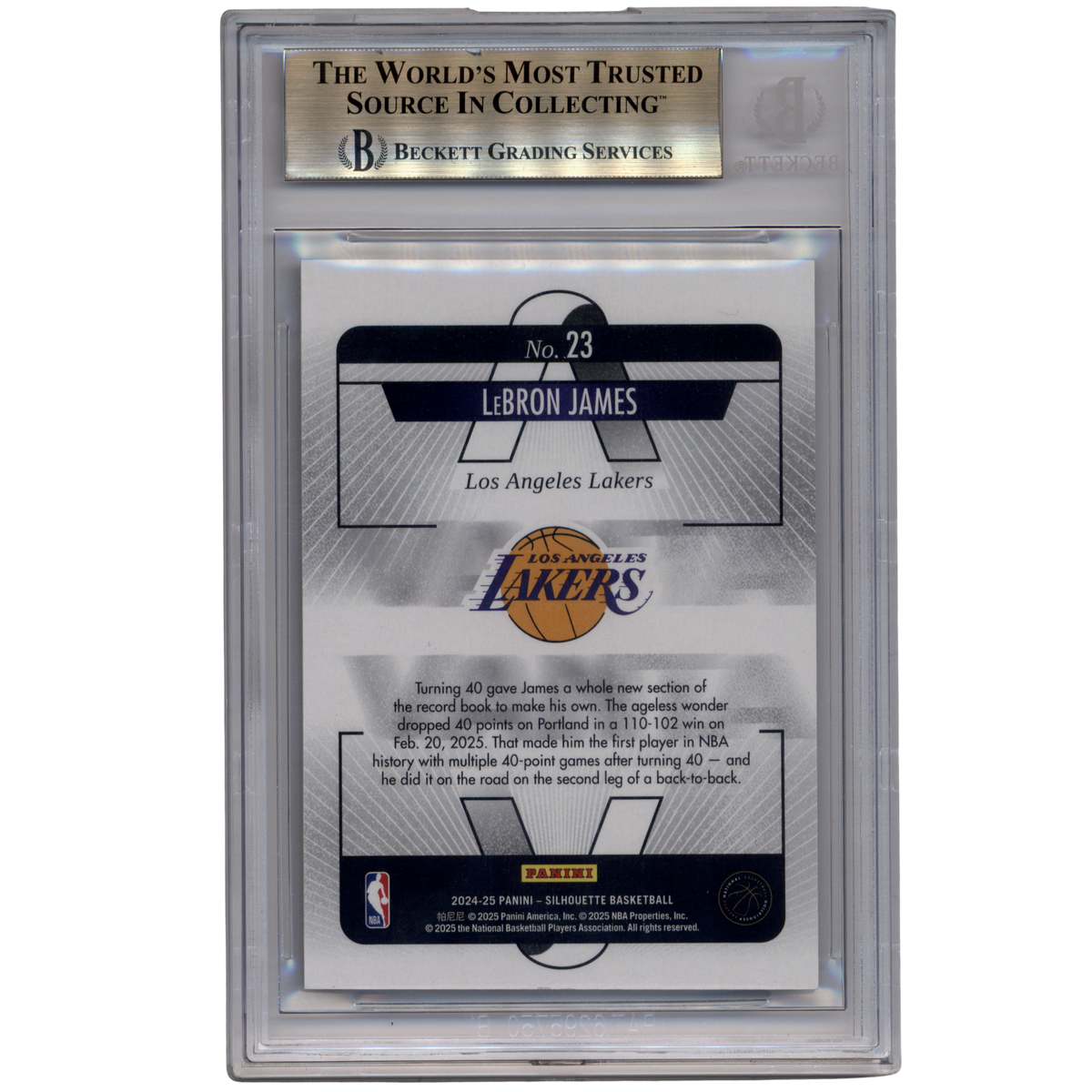 2024 Silhouette Lebron James Vanta - BGS 9.5