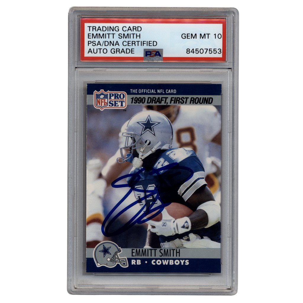 NFL Pro Set Emmitt Smith Authenticated Auto - PSA 10