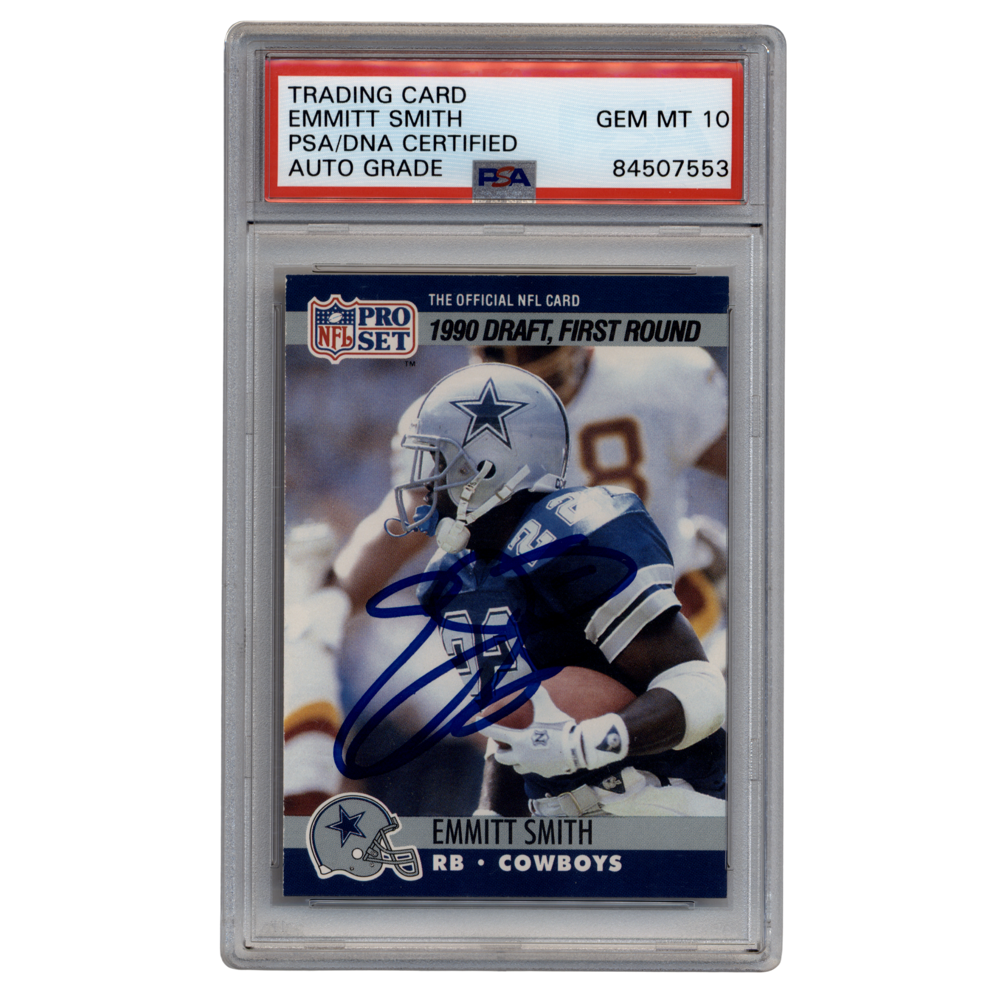 NFL Pro Set Emmitt Smith Authenticated Auto - PSA 10