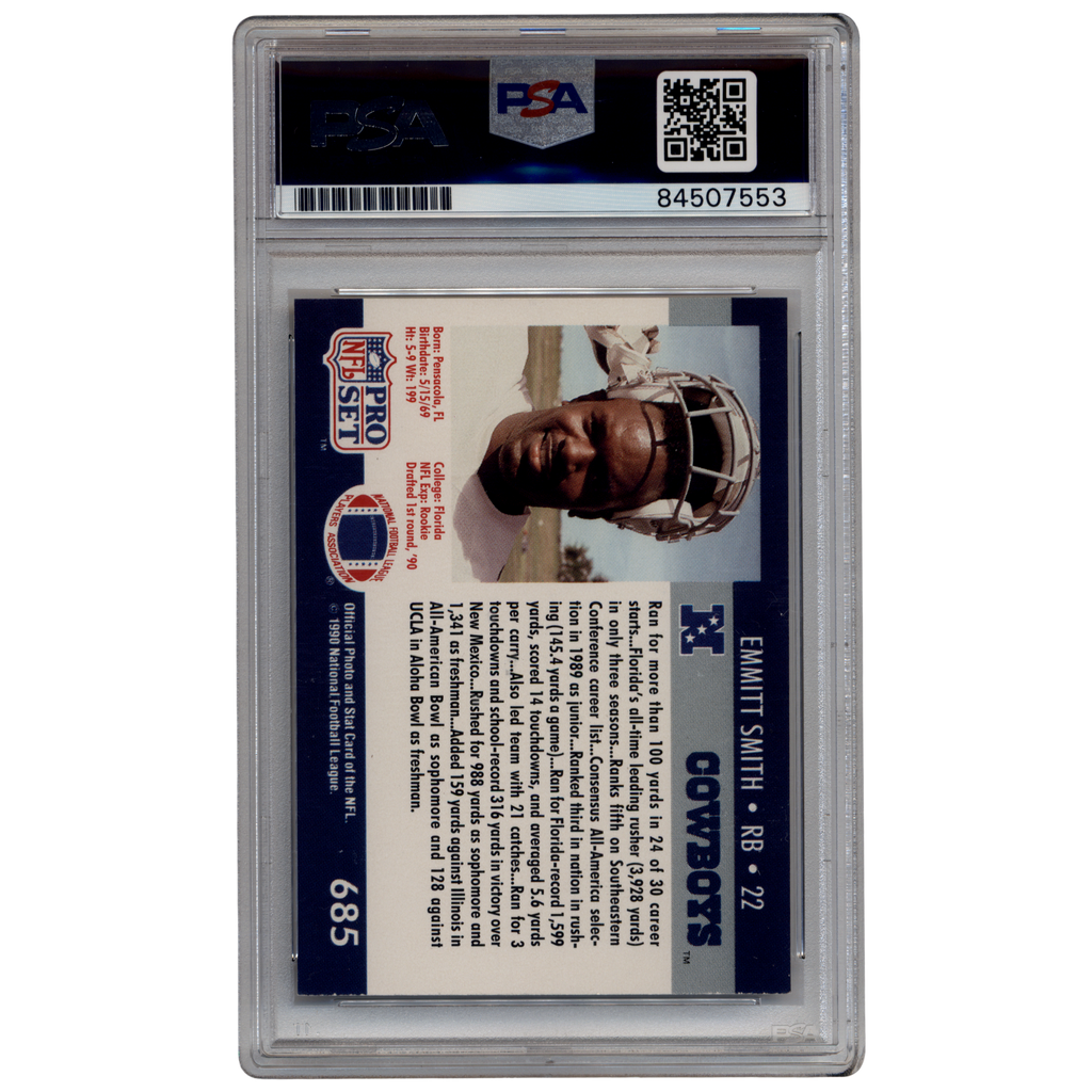 NFL Pro Set Emmitt Smith Authenticated Auto - PSA 10