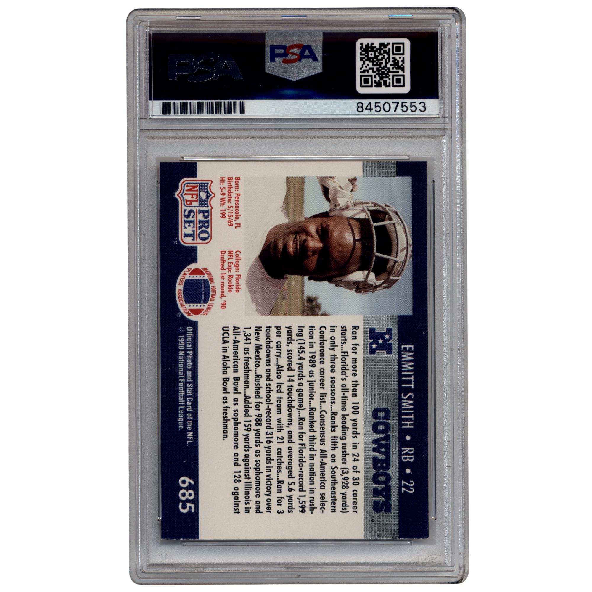 NFL Pro Set Emmitt Smith Authenticated Auto - PSA 10